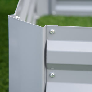 Pflanzkasten Set gross mit offenem Boden 100x100x30cm Metall