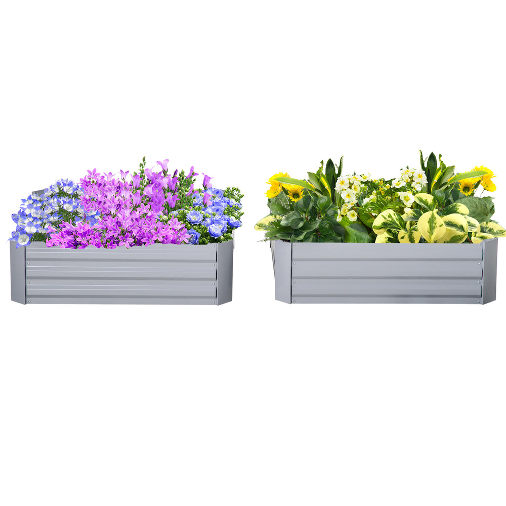 Pflanzkasten Set gross mit offenem Boden 100x100x30cm Metall