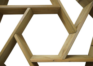 Pflanzkasten Blumentopf Blumenbeet 7 Fächer eckig 100x87cm Tannenholz braun