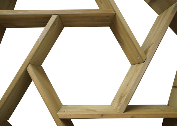Pflanzkasten Blumentopf Blumenbeet 7 Fächer eckig 100x87cm Tannenholz braun