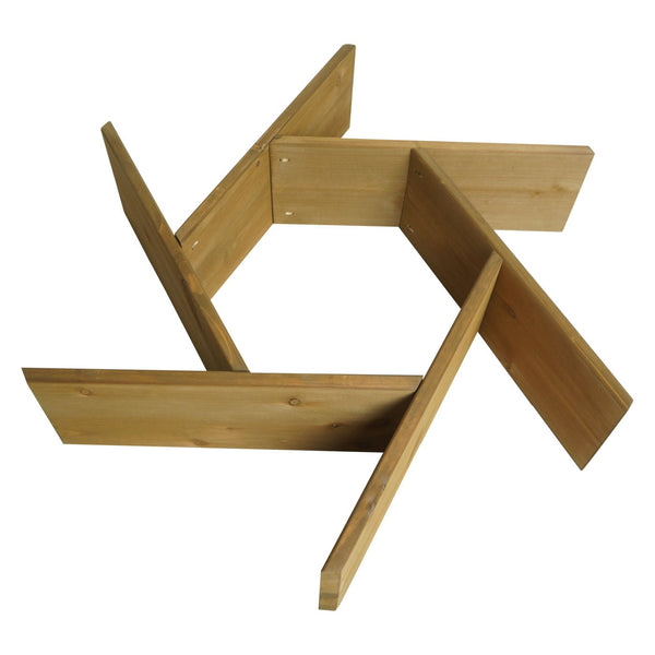 Pflanzkasten Blumentopf Blumenbeet 7 Fächer eckig 100x87cm Tannenholz braun