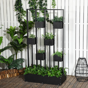 Pflanzkasten modular mit Gestell für Garten und Balkon Holz