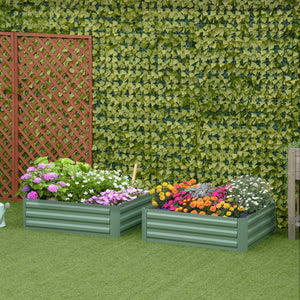 Pflanzkasten robust aus verzinktem Stahl für Garten Grün