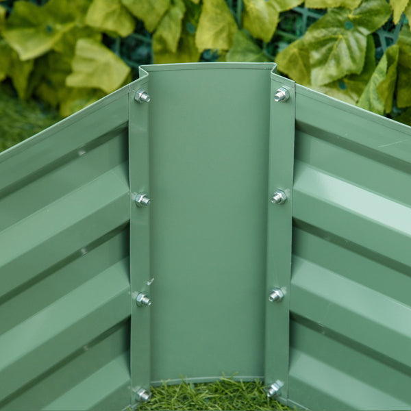 Pflanzkasten robust aus verzinktem Stahl für Garten Grün