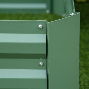 Pflanzkasten robust aus verzinktem Stahl für Garten Grün