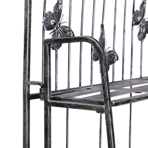 Pflanzregal 3 Ebenen platzsparend aus Metall Silbergrau