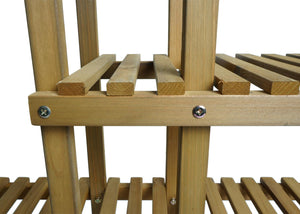 Pflanzregal JAM-L71 Blumentreppe Standregal 95x105x25cm Tanne Holz braun