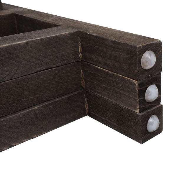 Pflanzregal T275 Standregal Pflanzkasten 65x108x15cm Vintage grau-braun