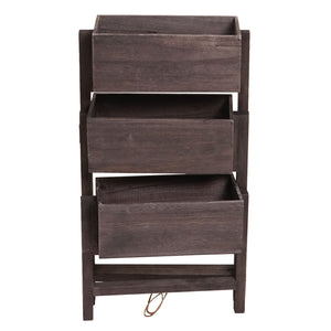 Pflanzregal T275 Standregal Pflanzkasten 65x108x15cm Vintage grau-braun