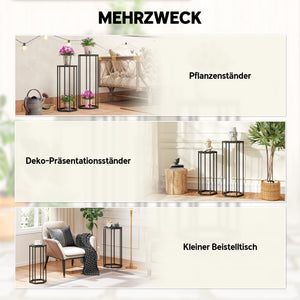 Pflanzständer 2er-Set für innen und aussen Balkon Garten Metall