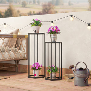 Pflanzständer 2er-Set für innen und aussen Balkon Garten Metall