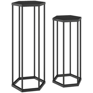 Pflanzständer 2er-Set für innen und aussen Balkon Garten Metall