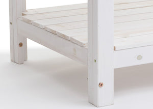 Pflanztisch aus Holz mit verzinkter Platte, weiss, 117x102x56cm