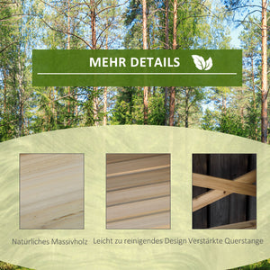 Pflanztisch mit Ablagefläche aus Holz Hellbraun