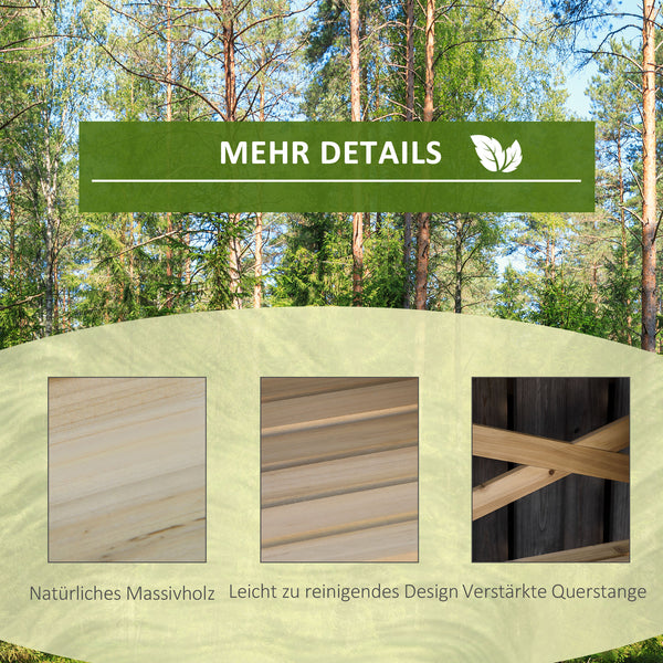 Pflanztisch mit Ablagefläche aus Holz Hellbraun