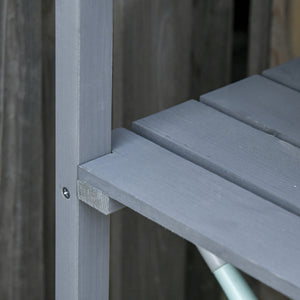 Pflanztisch mit Metall-Arbeitsfläche für Balkon & Garten