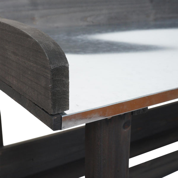 Pflanztisch aus Tannenholz anthrazit, Outdoor Gärtnertisch