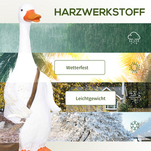 Pflanztopf mit Entwässerung im Schwan-Design für Indoor/Outdoor Weiss