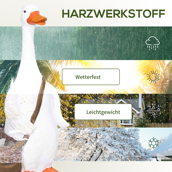 Pflanztopf mit Entwässerung im Schwan-Design für Indoor/Outdoor Weiss