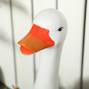 Pflanztopf mit Entwässerung im Schwan-Design für Indoor/Outdoor Weiss
