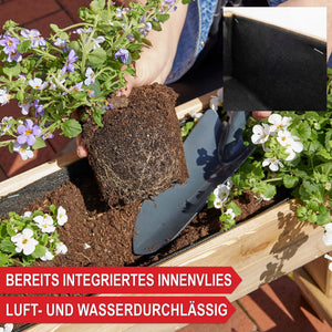 Supporto per piante in legno con 3 ripiani per giardino e balcone