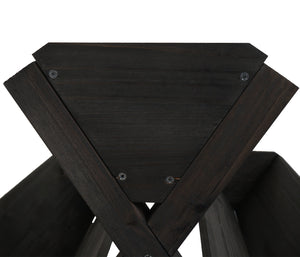 Blumenregal Pflanztreppe Holz Outdoor mit 5 Kästen, anthrazit, Hochbeet