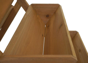 Pflanztreppe aus Holz, 5 Stufen, Outdoor Kräuterregal natur