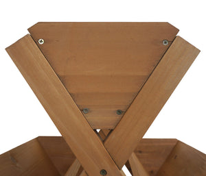 Pflanztreppe aus Holz, 5 Stufen, Outdoor Kräuterregal natur