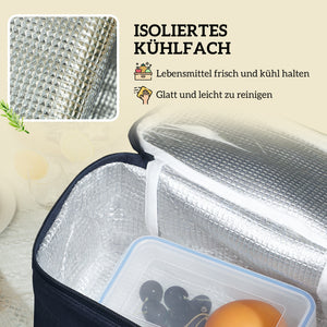 Picknickkorb für 4 Personen mit Kühlfach und Besteckset Weide