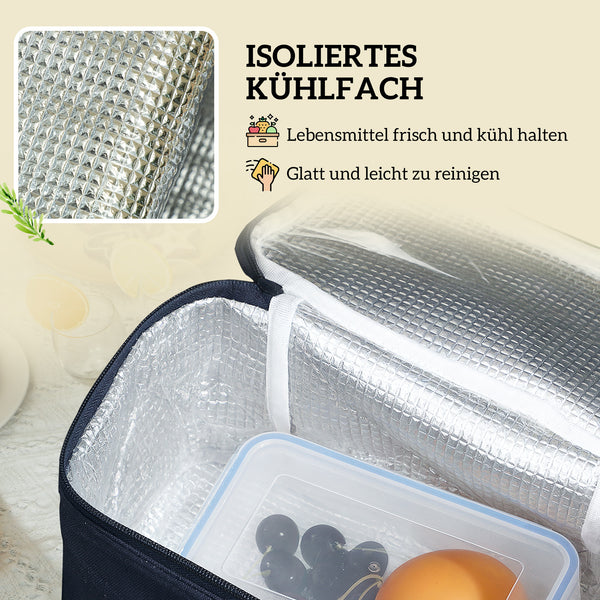 Picknickkorb für 4 Personen mit Kühlfach und Besteckset Weide