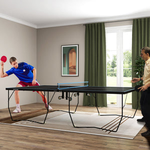 PingPong Tischtennistisch 274x152.5x76cm mit Netz und Rollen klappbar