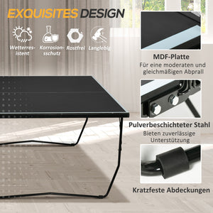 PingPong Tischtennistisch 274x152.5x76cm mit Netz und Rollen klappbar