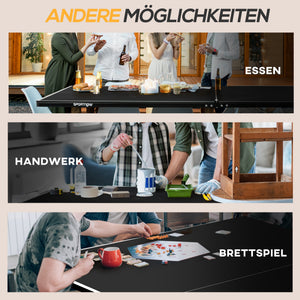 PingPong Tischtennistisch 274x152.5x76cm mit Netz und Rollen klappbar