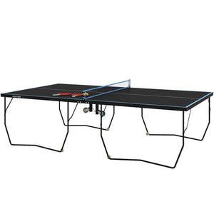 PingPong Tischtennistisch 274x152.5x76cm mit Netz und Rollen klappbar