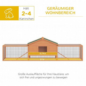 Kleintierstall mit 2 Freigehegen Kaninchenstall Kleintier Kleintierkäfig