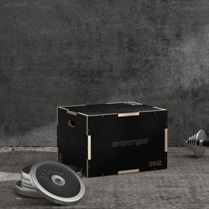 Plyo Box Sprungbox robust für Fitness bis 120kg schwarz