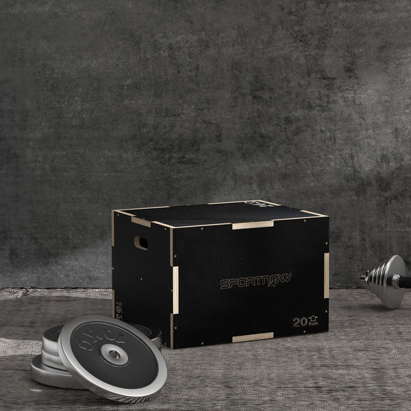 Plyo Box Sprungbox robust für Fitness bis 120kg schwarz
