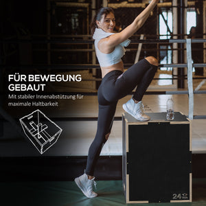 Plyo Box Sprungbox robust für Fitness bis 120kg schwarz