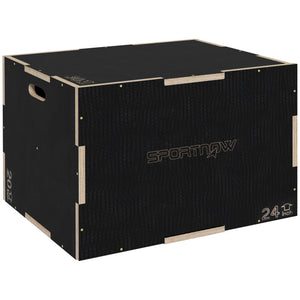 Plyo Box Sprungbox robust für Fitness bis 120kg schwarz