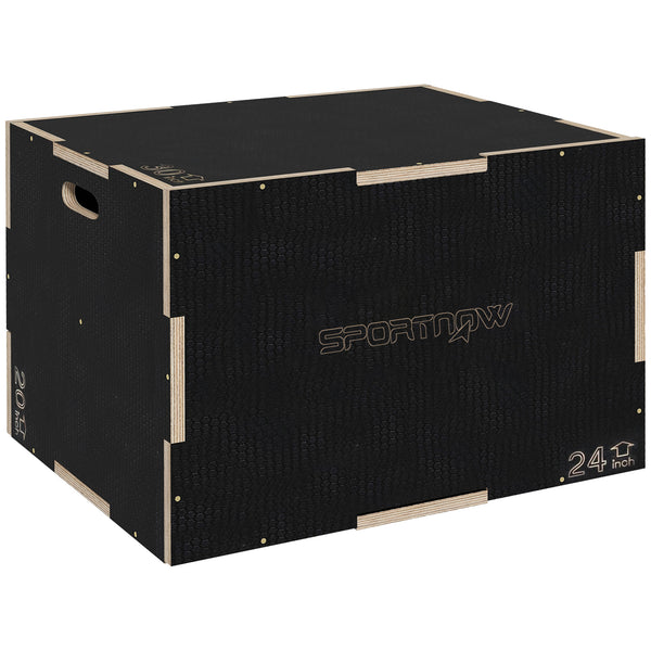 Plyo Box Sprungbox robust für Fitness bis 120kg schwarz