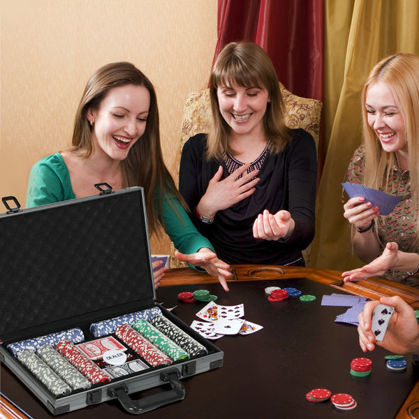 Pokerkoffer Set mit 400 Chips 2 Kartendecks und Zubehör