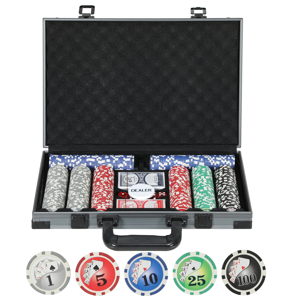 Pokerkoffer Set mit 400 Chips 2 Kartendecks und Zubehör