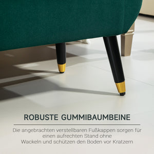 Polsterbank mit Stauraum und Armlehnen Samt grün