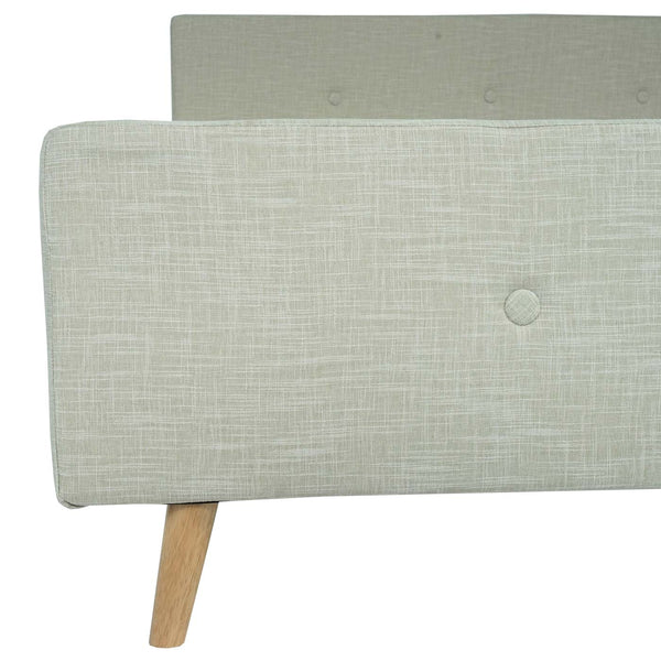 Polsterbett Doppelbett Bettgestell mit Lattenrost Massivholz 160x200cm creme-beige