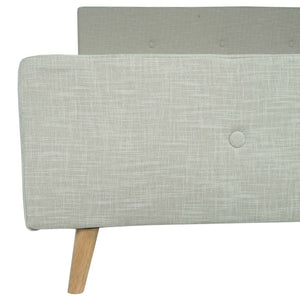 Polsterbett Doppelbett Bettgestell mit Lattenrost Massivholz 180x200cm creme-beige