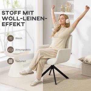 Polstersessel modern drehbar für Wohnzimmer cremeweiss