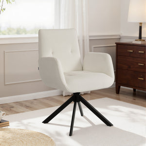 Polstersessel modern drehbar für Wohnzimmer cremeweiss