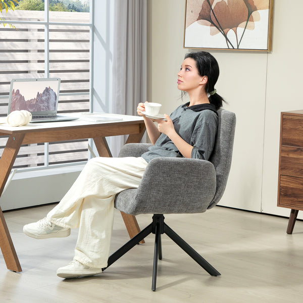 Polstersessel Akzentsessel modern drehbar dunkelgrau