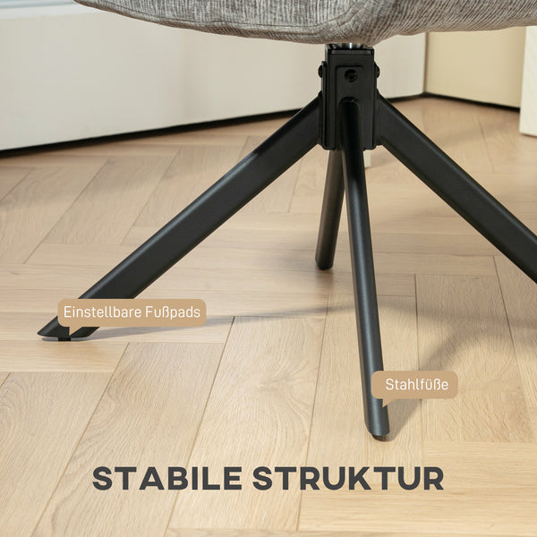 Polstersessel Akzentsessel modern drehbar dunkelgrau