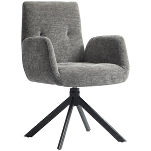 Polstersessel Akzentsessel modern drehbar dunkelgrau